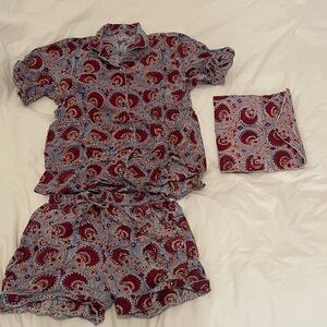 Cotton block print pajamas